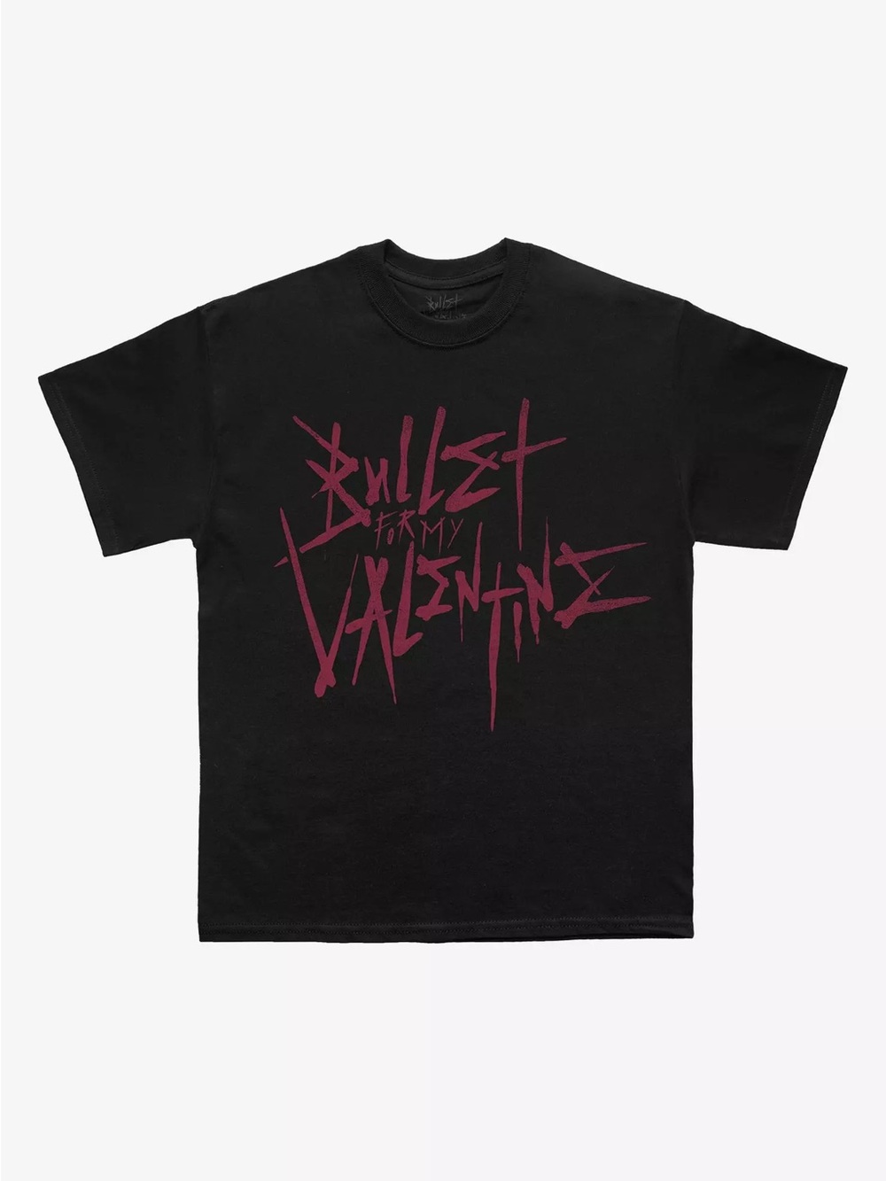 Bullet For My Valentine Black Graphic Tee - Burgundy Logo